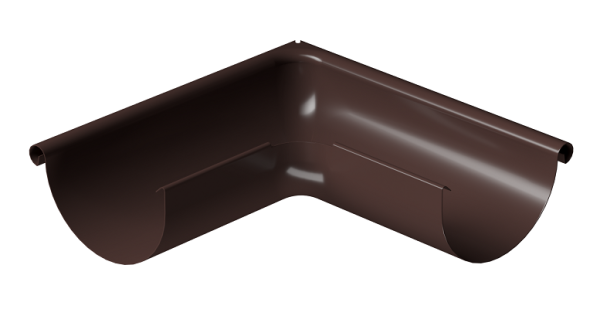 Угол внешний 90° D125 Döcke STAL PREMIUM Шоколад, (RAL 8019) купить в Ноябрьске