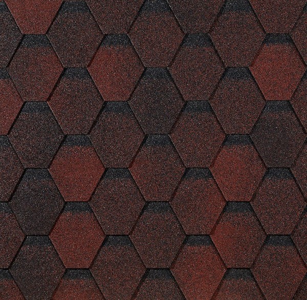 Гибкая черепица EURASIA Docke, Коллекция ШЕСТИГРАННИК Красный купить в Ноябрьске