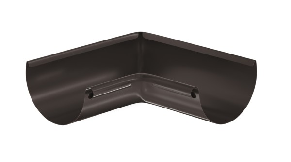 Водосток Aquasistem, система 125x90 - Угол желоба, внутренний 90° RR 32 Тёмно-Коричневый купить в Ноябрьске
