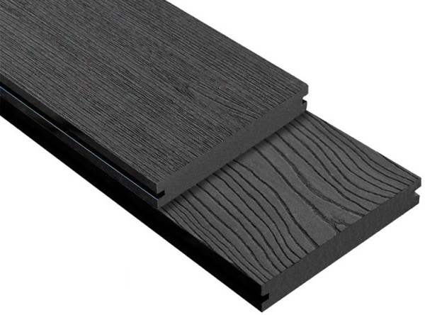Террасная доска ДПК Outdoor 3D полнотелая STORM/OCEAN BLACK черная купить в Ноябрьске
