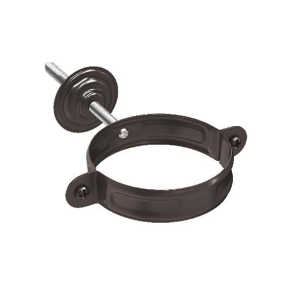 Водосток Aquasistem, система 125x90 - Комплект крепления трубы RR 32 Тёмно Коричневый купить в Ноябрьске