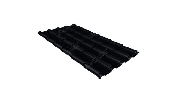 Металлочерепица камея 0,45 Drap RAL 9005 черный купить в Ноябрьске