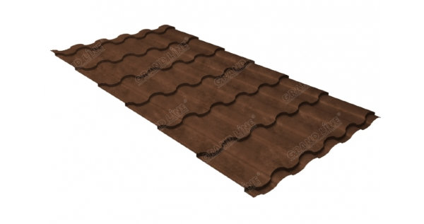 Металлочерепица кредо 0,45 Safari Twincolor Brown купить в Ноябрьске