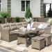Комплект мебели AFINA плетеной из иск. ротанга AFM-307B Beige купить в Ноябрьске