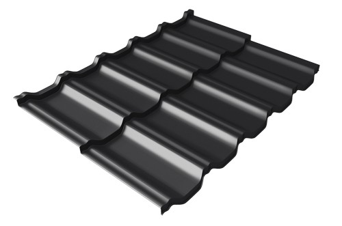 Металлочерепица модульная Квинта Uno Grand Line c 3D резом 0,5 Rooftop Matte RAL 9005 черный купить в Ноябрьске