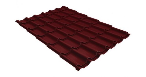 Металлочерепица классик GL 0,5 Quarzit lite RAL 3005 красное вино купить в Ноябрьске