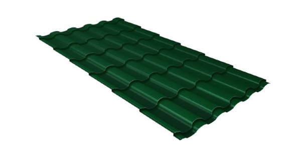 Металлочерепица кредо 0,5 Satin RAL 6005 зеленый мох купить в Ноябрьске