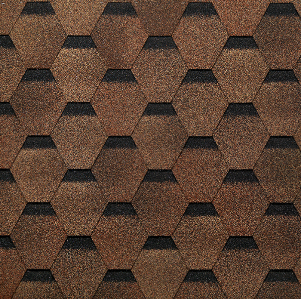Гибкая черепица EURASIA Docke, Коллекция ШЕСТИГРАННИК Светло-коричневый купить в Ноябрьске