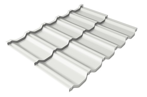 Металлочерепица модульная Квинта Uno Grand Line c 3D резом 0,5 Satin RAL 9003 сигнальный белый купить в Ноябрьске