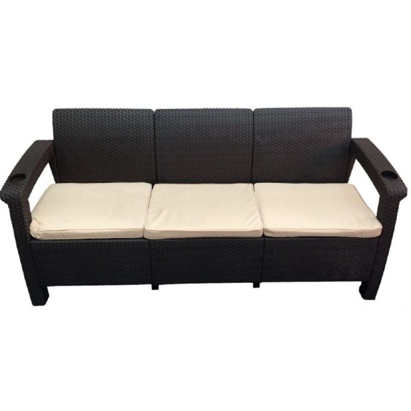 Трёхместный диван  Yalta Sofa 3 Seat венге купить в Ноябрьске