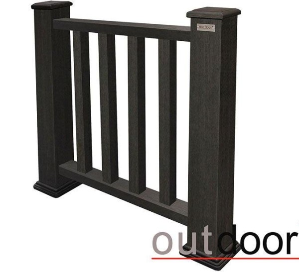 Ограждение из ДПК Outdoor Классик 3D STORM чёрный купить в Ноябрьске
