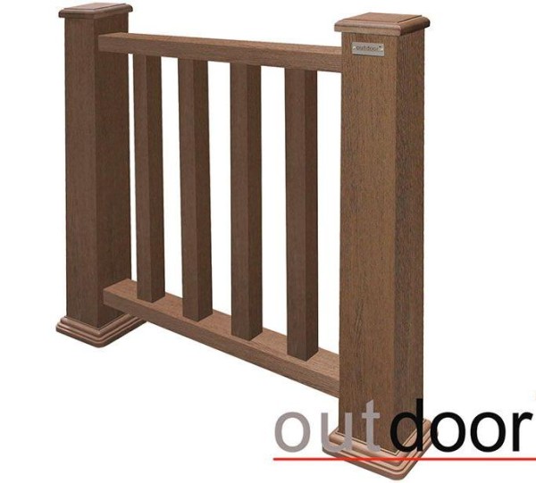 Ограждение из ДПК Outdoor Классик 3D STORM коричневый микс купить в Ноябрьске