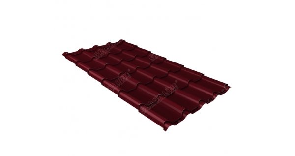 Металлочерепица камея 0,5 Satin RAL 3005 красное вино купить в Ноябрьске