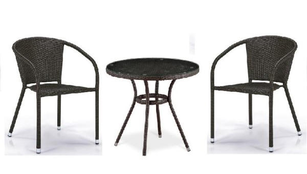 Комплект плетеной мебели AFINA из иск. ротанга Асоль-7 T282ANT/Y137C-W53 Brown 2Pcs купить в Ноябрьске