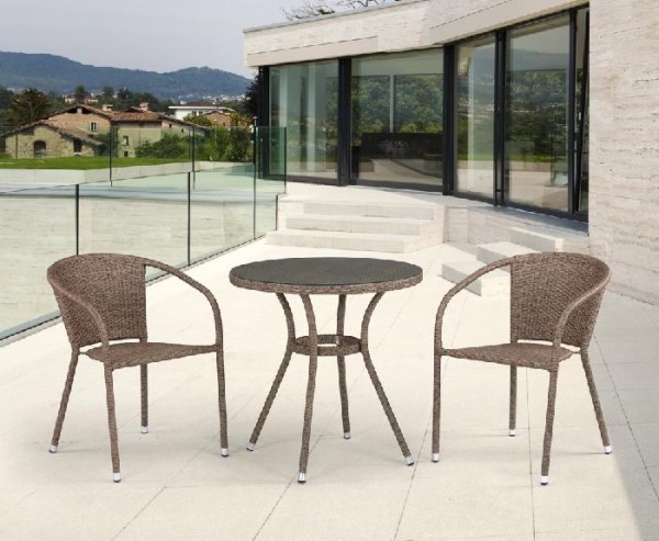 Комплект плетеной мебели AFINA из иск. ротанга T282ANT/Y137C-W56 Light Brown 2Pcs купить в Ноябрьске