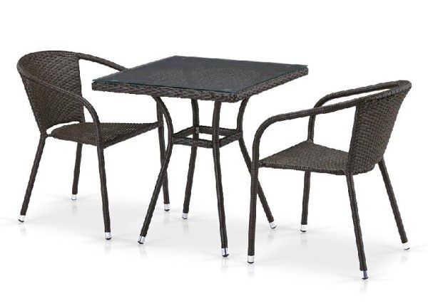 Комплект плетеной мебели AFINA из иск. ротанга T282BNT/Y137C-W53 Brown 2Pcs купить в Ноябрьске