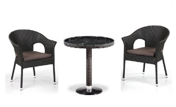 Комплект плетеной мебели AFINA из иск. ротанга T601/Y79A-W53 Brown 2Pcs купить в Ноябрьске