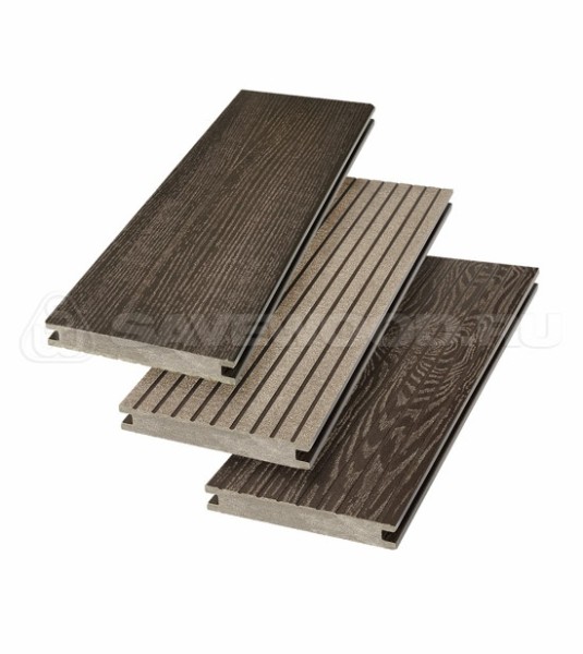 Террасная доска SW Fraxinus (R) полнотелая «SaveWood» Темно-коричневый купить в Ноябрьске