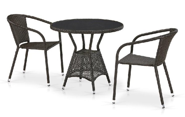 Комплект плетеной мебели AFINA из иск. ротанга T707ANS/Y137C-W53 Brown 2Pcs купить в Ноябрьске