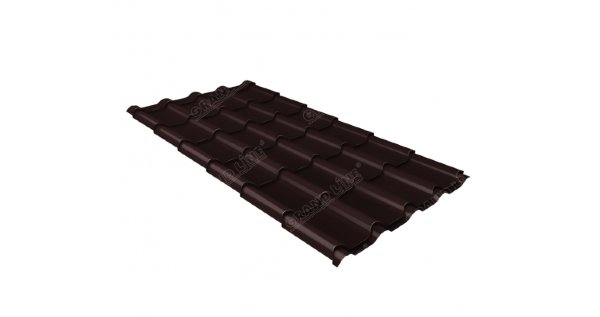 Металлочерепица камея 0,5 Satin RAL 8017 шоколад купить в Ноябрьске