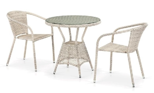 Комплект плетеной мебели AFINA из иск. ротанга T705ANT/Y137C-W85 Latte 2Pcs купить в Ноябрьске