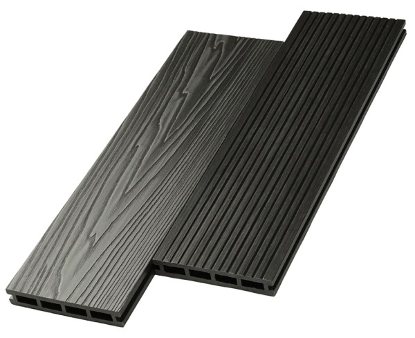 Террасная доска ДПК NanoWood двусторонняя New 3D тиснение + вельвет Графит купить в Ноябрьске