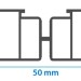 Лага алюминиевая KRONEX 50x25x3000 мм несущая купить в Ноябрьске