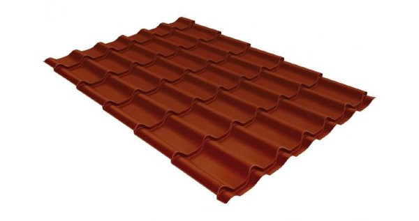 Металлочерепица классик GL 0,5 Velur20 RAL 8004 терракота купить в Ноябрьске