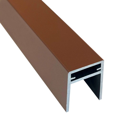 П-профиль Алюминиевый EasyDecking 35x25 Коричневый купить в Ноябрьске