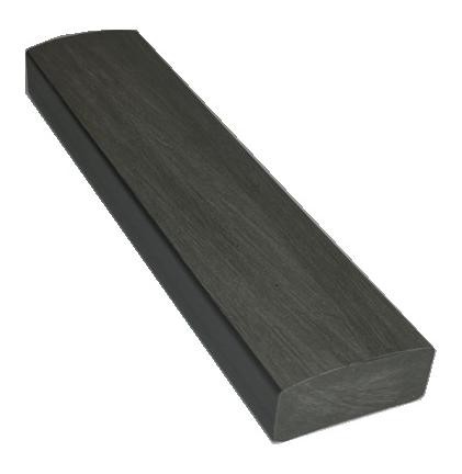Лавочный брус Ecodecking Некст полнотелый брашированный 70х35 графит купить в Ноябрьске