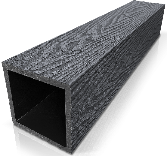 Столб ДПК 3D GardenParkett фактура дерева Графит купить в Ноябрьске