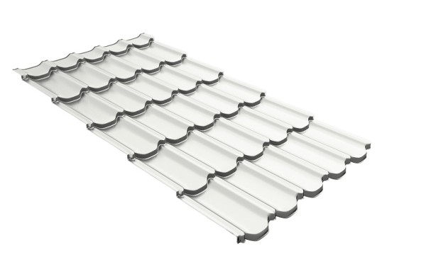 Металлочерепица квинта плюс с 3D резом 0,5 Satin RAL 9003 сигнальный белый купить в Ноябрьске