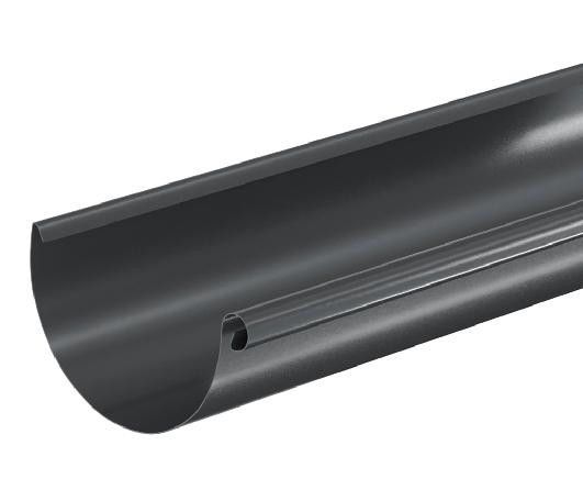 Водосток Aquasistem, система 150/100 - Водосточный желоб 3.00м RAL 7024 Тёмно-серый купить в Ноябрьске