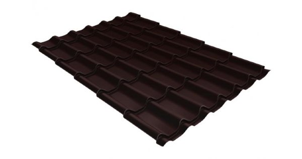 Металлочерепица классик 0,5 Satin RAL 8017 шоколад купить в Ноябрьске