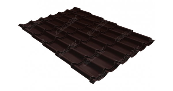Металлочерепица классик GL 0,5 Quarzit RAL 8017 шоколад Metallic купить в Ноябрьске